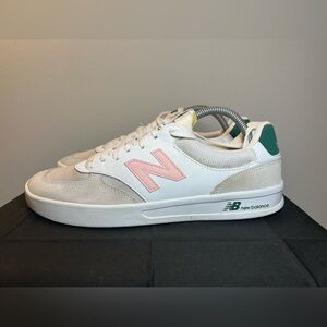 New Balance White and Pink Sneakers